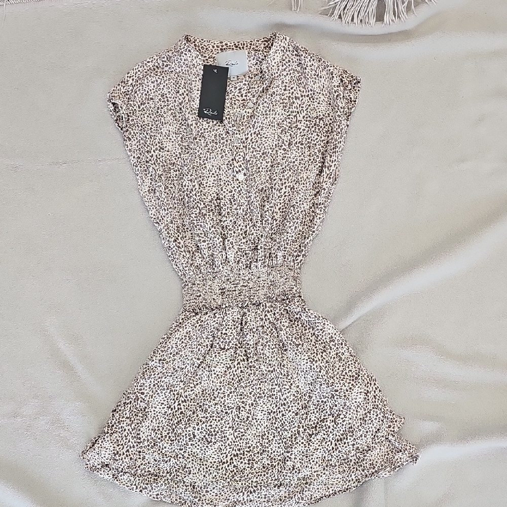 Rails Beige and Black Patterned Dress